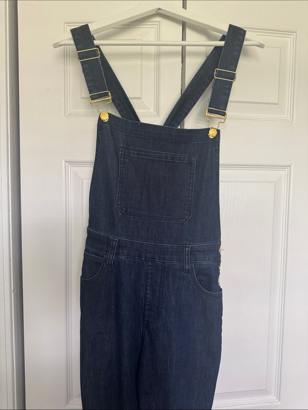 We Wore What Dark Blue Denim Overalls Sz M